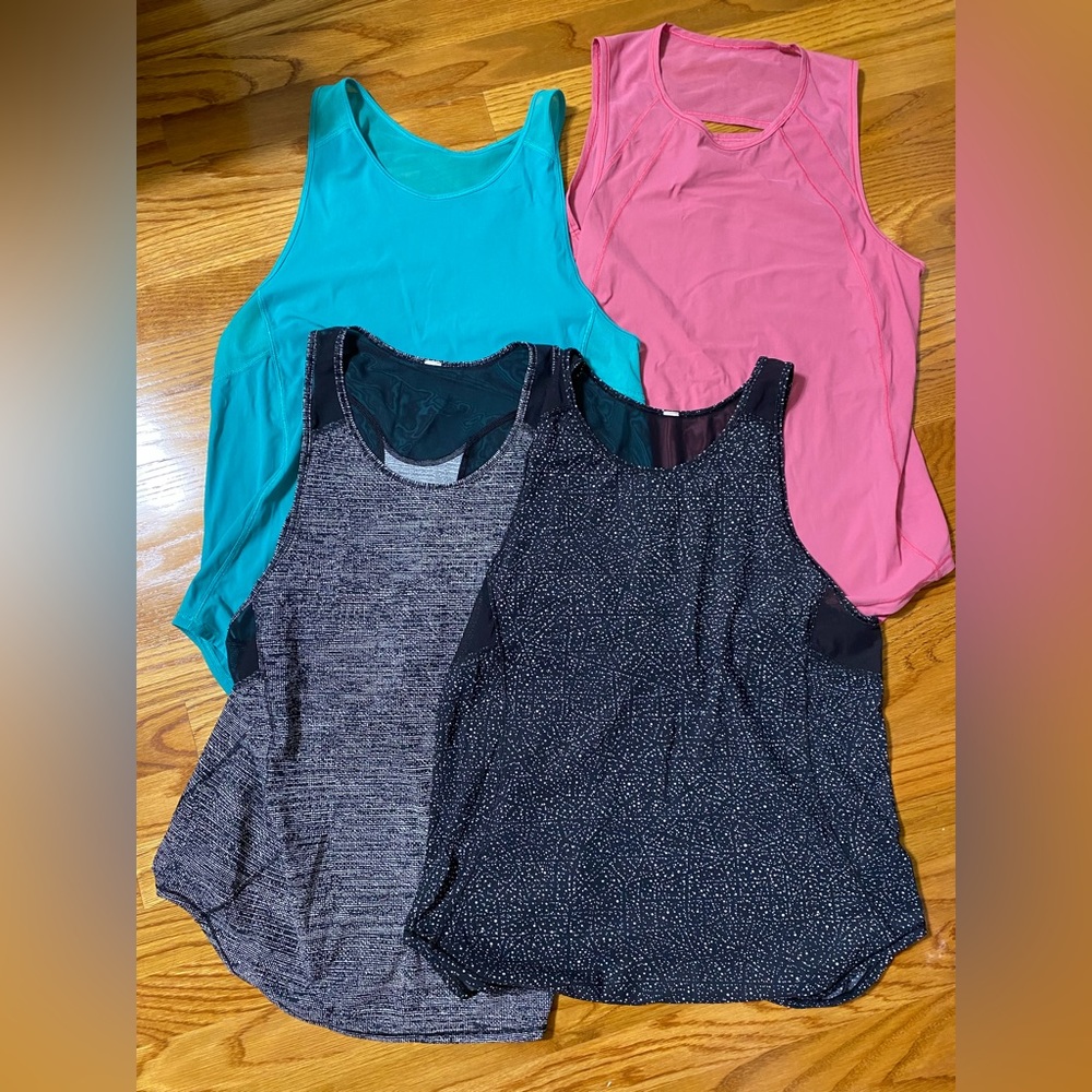 4 Lulu lemon sculpt tanks